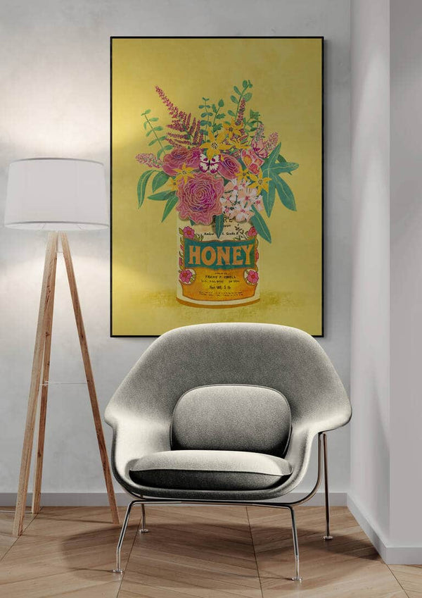 Flowers In a vintage Honey Can - Raissa Oltmanns