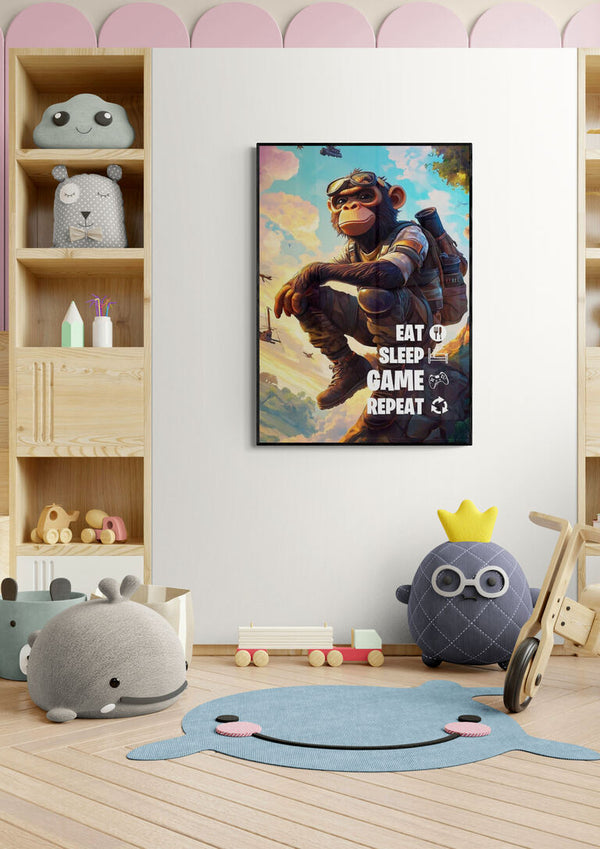 Eat Sleep Game Poster