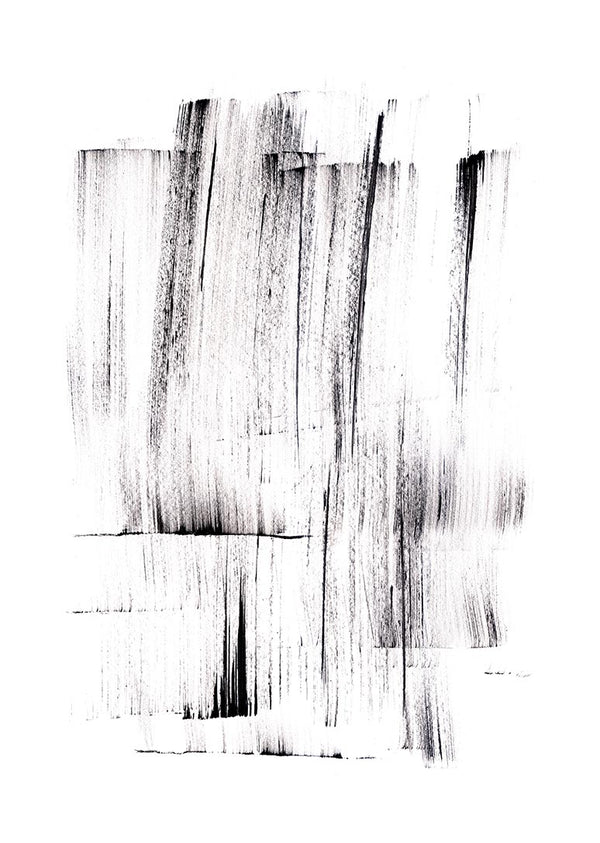Sort penselstrøg poster