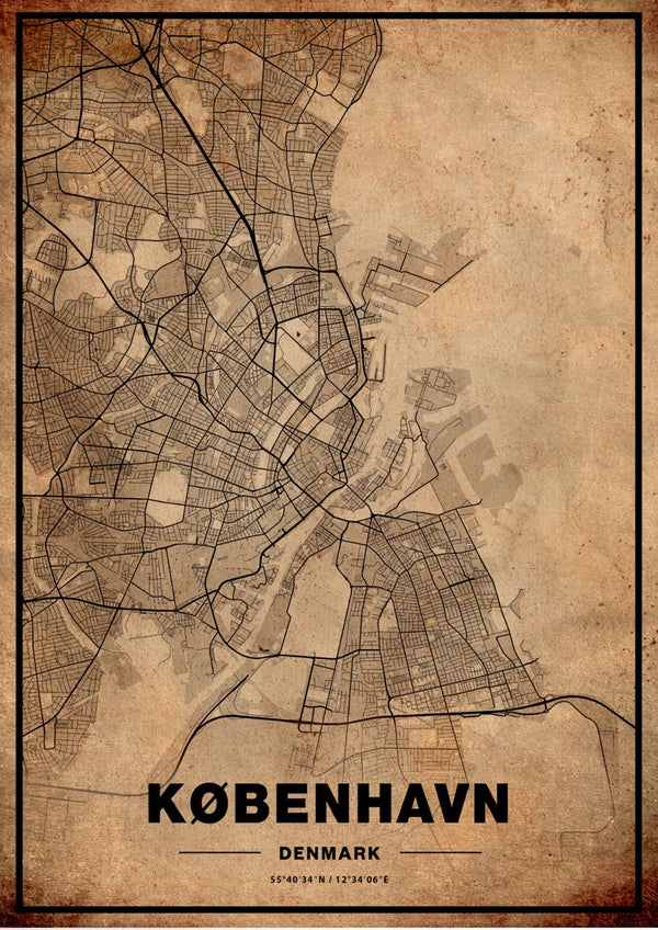 Kort over København poster