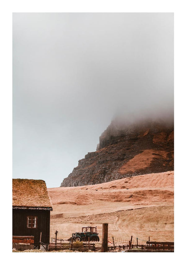 Ref field and Cloudy Mountain Poster
