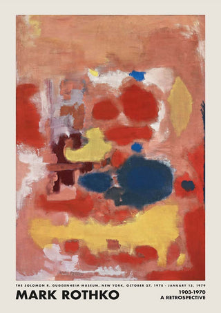 Abstract painting with soft-edged yellow and orange blocks, featured as Rothko Yellow on Orange product image.
