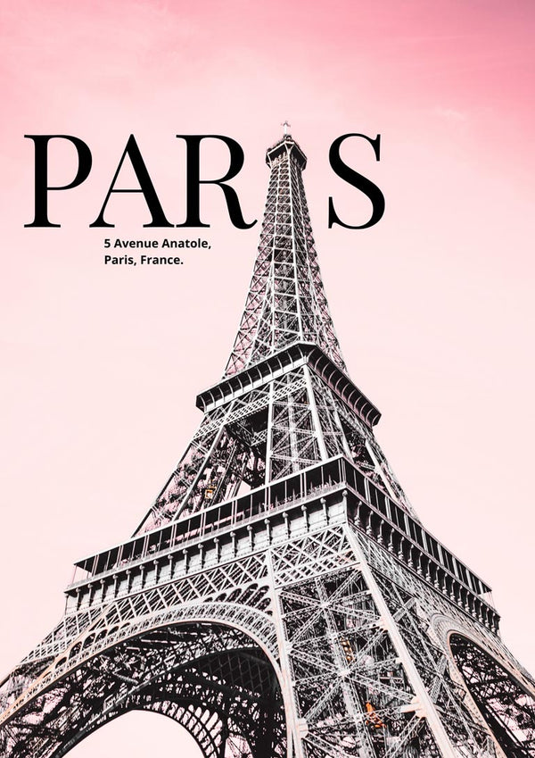 Paris Eiffel Tower Pink - Artsy Edition