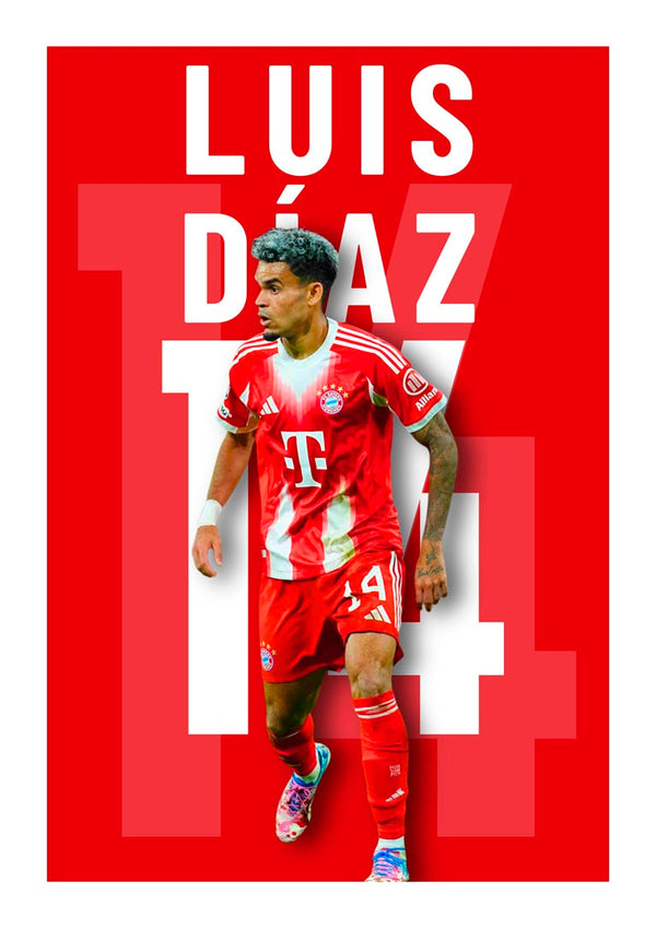 Luis Diaz  - Bayern Munich Football Poster