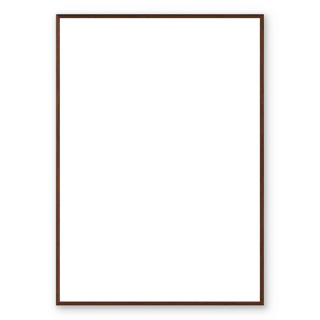 Blank black poster with a brown wooden frame, shown as a sample for image upload customization.